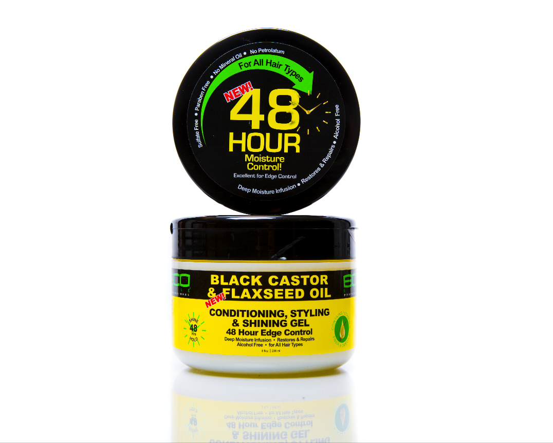 Black Castor And Flaxseed Oil Conditioning,Styling And Shining Gel 8 Oz