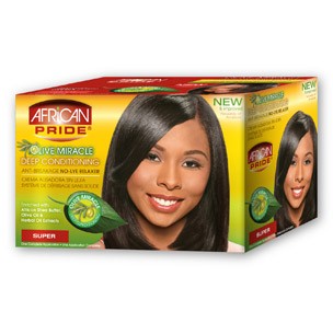 African Pride Olive Miracle Deep Conditioning No-Lye Relaxer - Regular