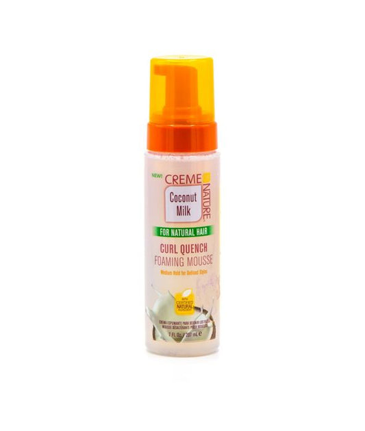 Creme Of Nature Coconut Milk For Natural Hair Curl Quench Foaming Mousse 7 oz