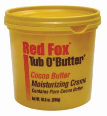 Red Fox Tub O Butter Cocoa Butter Moisturizing Cream 298G14/Oz