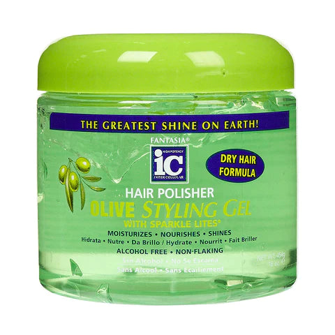 Fantasia Hair Polisher Olive Styling Gel - 16 Oz