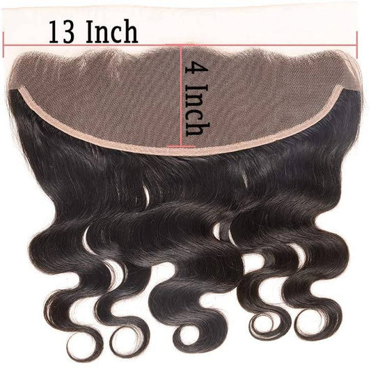 Dressmaker Swiss Closure Lace Frontal 13 * 4 Free Part Weave - Bodywave Natural Color