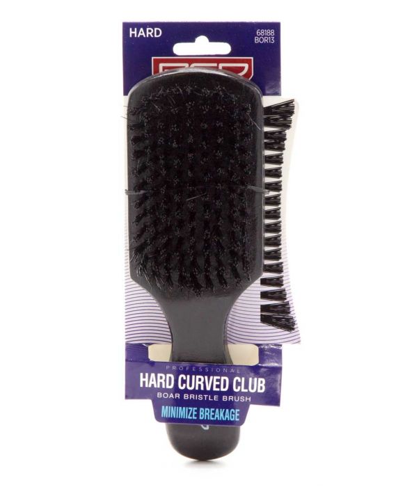 Red by Kiss PROFESSIONAL Hard Curved Club Boar Bristle Brush