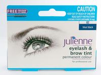 Julienne Eyelash & Brow Tint 02 Blue Black Permanent Eyebrows Colour Dye 15ml