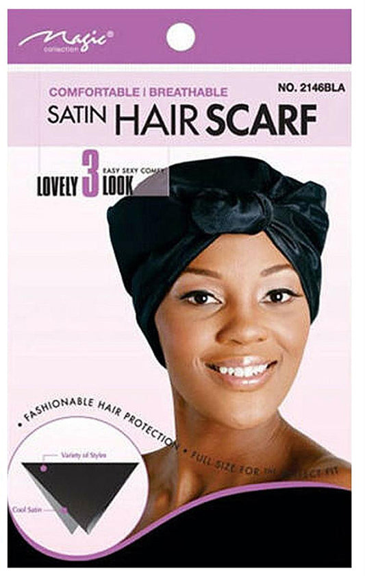 Magic Satin Hair Scarf 2146BLK