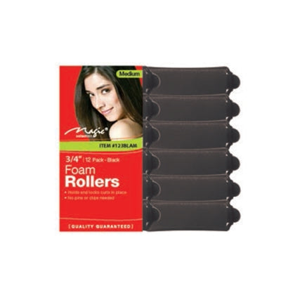 Magic Collection Foam Rollers 3/4" (12 Pack) - #123BLAM