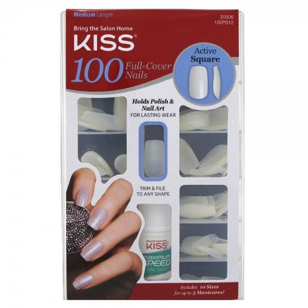 Kiss 100 Full Cover Nails/Active Square