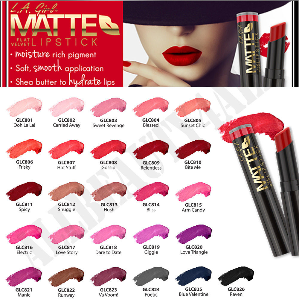 L.A. Girl Matte Flat Velvet Lipstick GLC816 - Electric