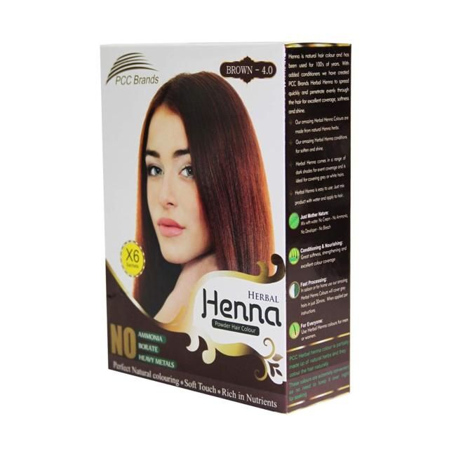 Pcc Brands Herbal Henna Powder Hair Colour 6 Sachets