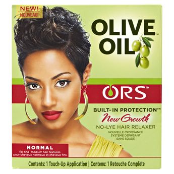 Organic Roots Stimulator Olive Oil Built-In Protectio New Growth No-Lye Hair Relaxer Normal