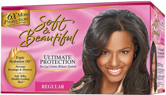 Soft & Beautiful No-Lye Creme Relaxer System, Ultimate Protection Regular