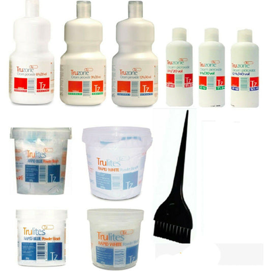 Truzone Cream Peroxide & Rapid Bleach Powder Full Range