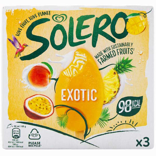 Solero Exotic Fruit Ice Cream 3pk